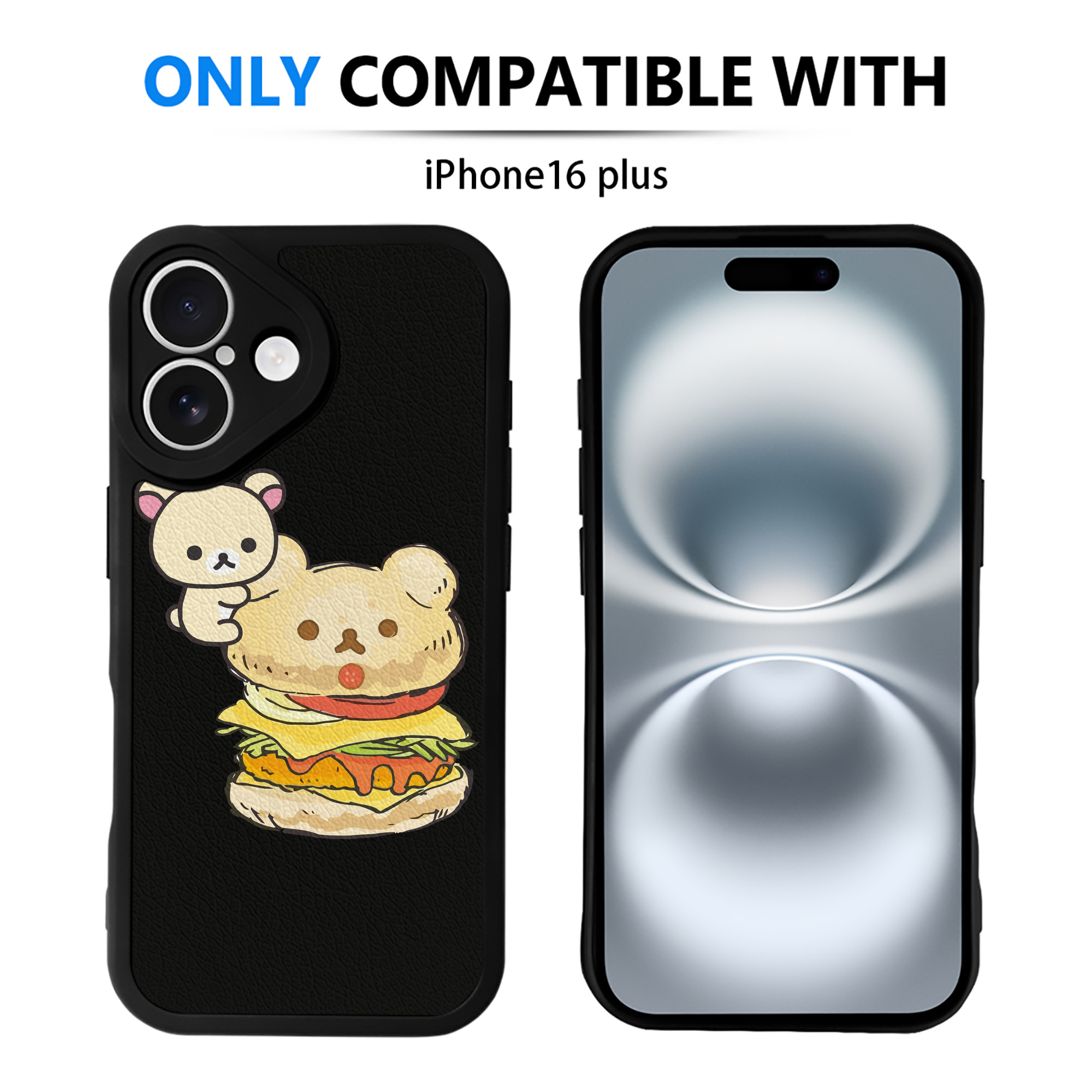 （画像用） リラックマ リラックマ キイロイトリ Rilakkuma Korilakkuma Kiiroitori 【iPhone 16シリーズ対応】シリコンスマホケース（レザー調） 材質：シリコン